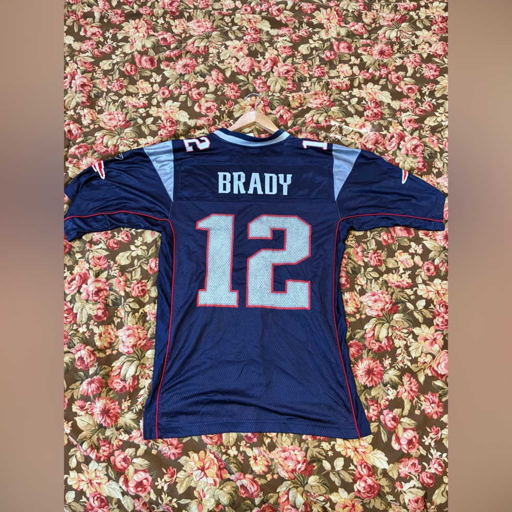 Vintage New England Patriots Tom Brady 12 Mens Medium Reebok On Field NFL Jersey